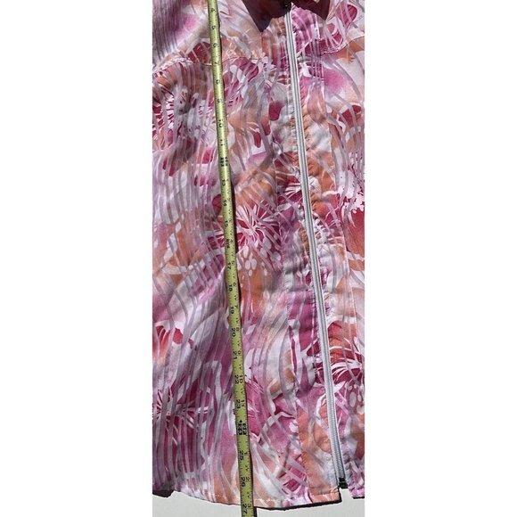 Vintage Drapers & Damons Jacket Womens Size M Floral Pink Multicolored Zip Down - Picture 3 of 15